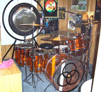 amber vistalite ludwig drum kit